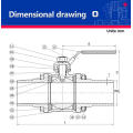 CE ISO Butt weld 3PC Floating ball valve